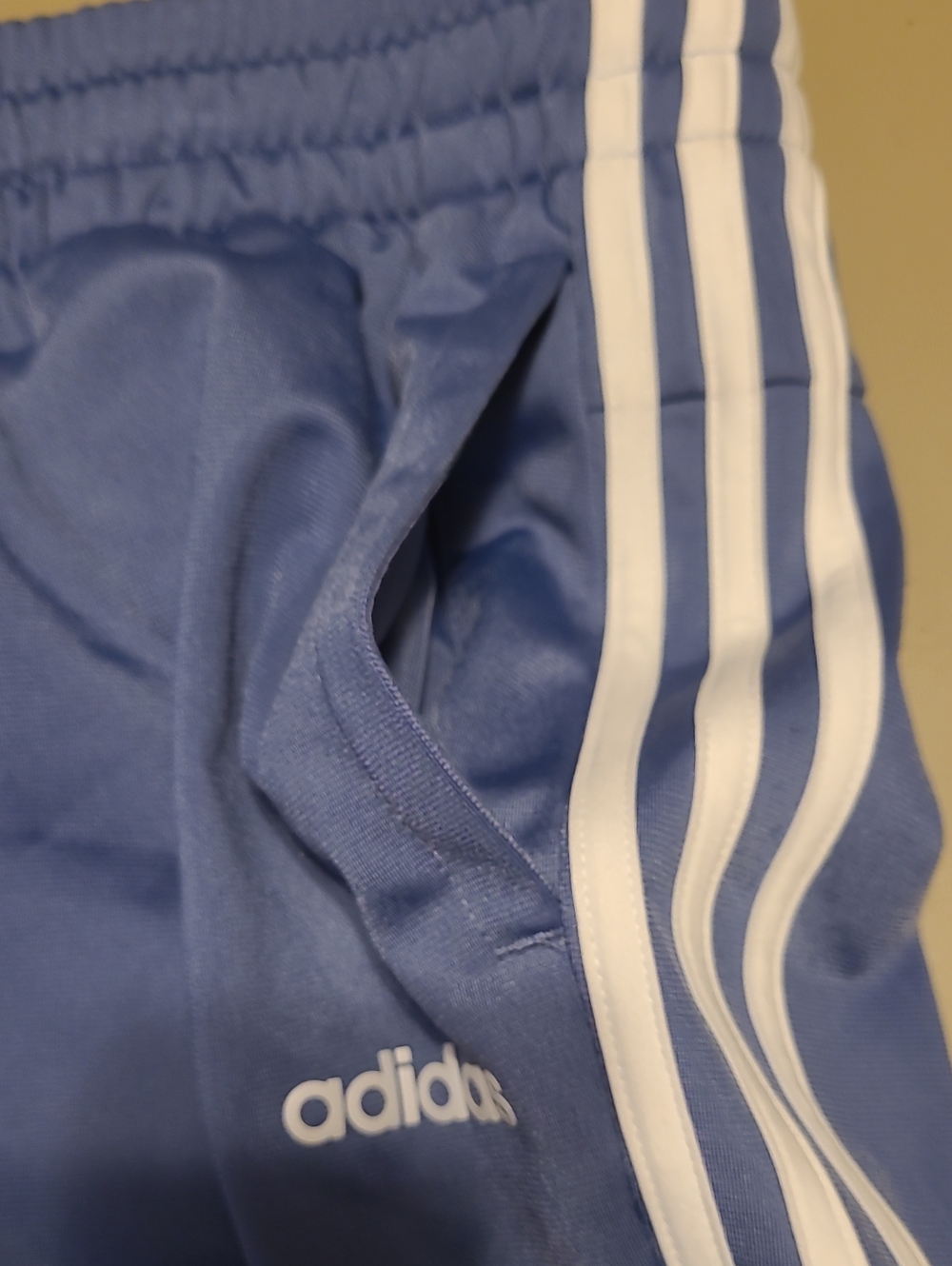 NWT - adidas Blue Three-Stripe Track Pants. Size 3X. - Picture 6 of 7